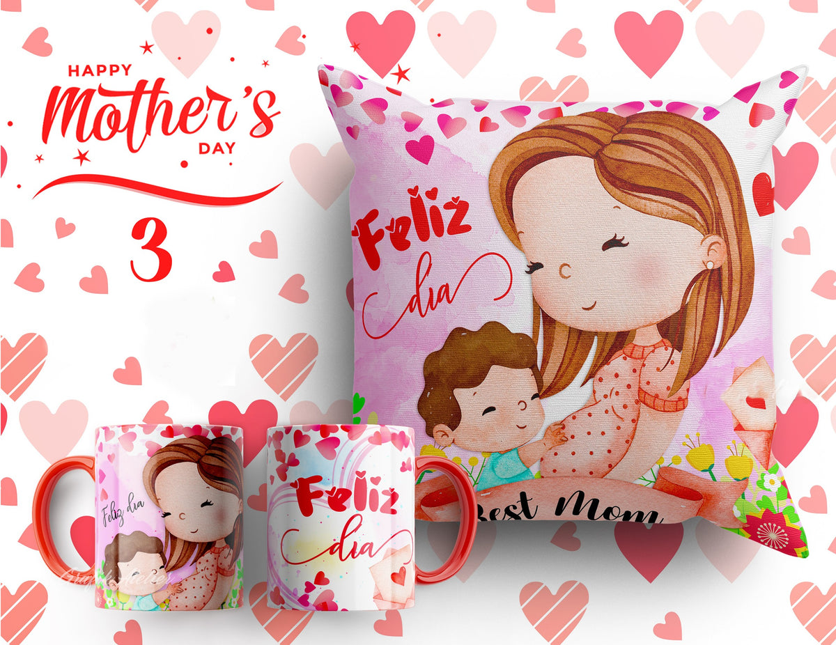 12 Tazas y Almohadas Madres