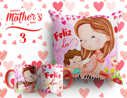 12 Tazas y Almohadas Madres