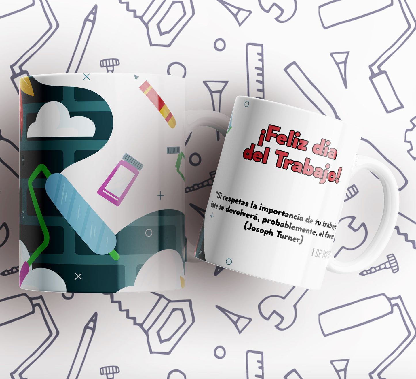 15 Tazas día del trabajador frases