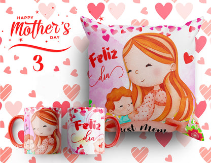 12 Tazas y Almohadas Madres