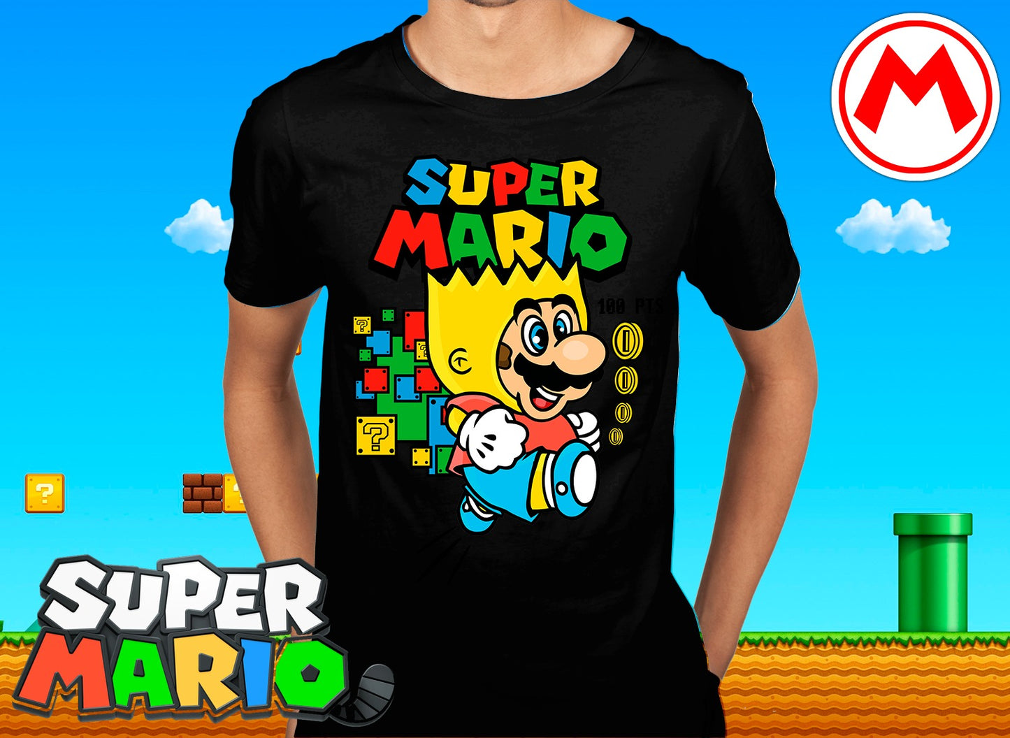16 Camisas Mario Monedas