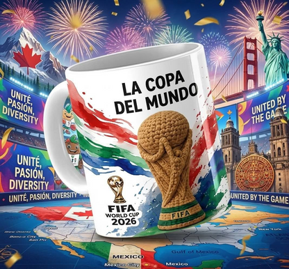 15 Tazas Jugadores Crochet Mundial