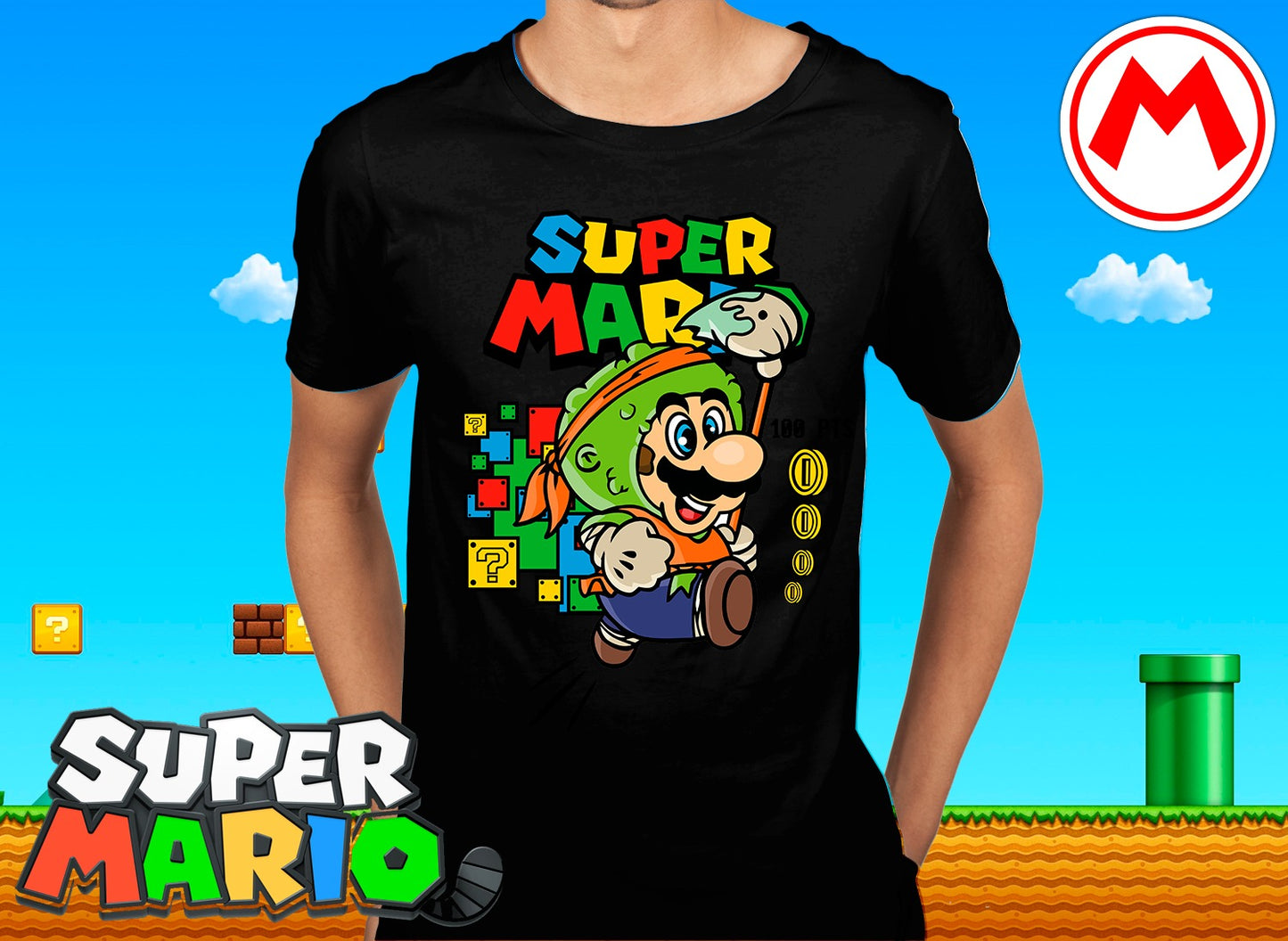 16 Camisas Mario Monedas