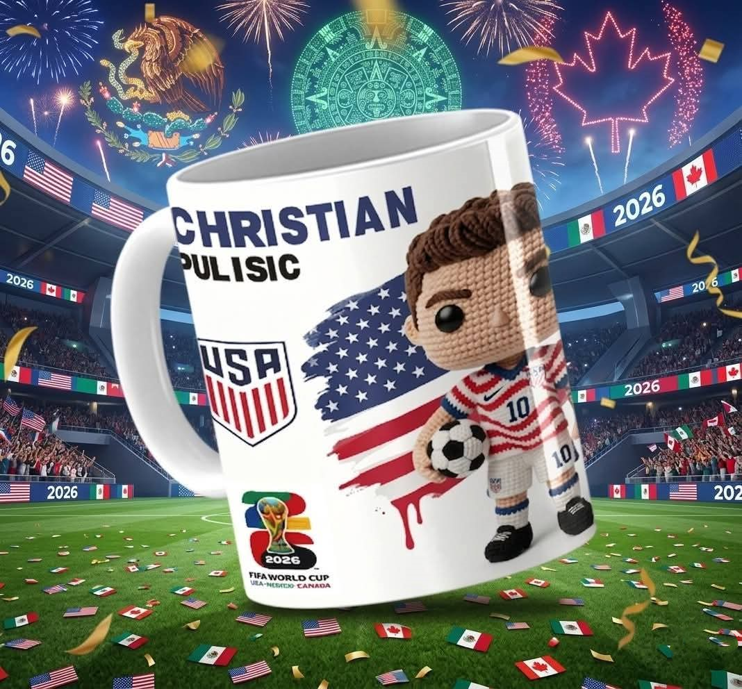 15 Tazas Jugadores Crochet Mundial