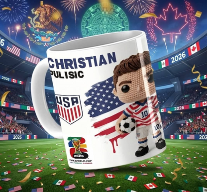15 Tazas Jugadores Crochet Mundial