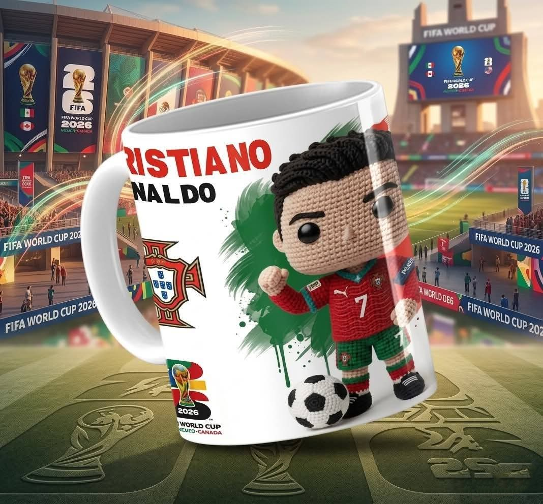 15 Tazas Jugadores Crochet Mundial