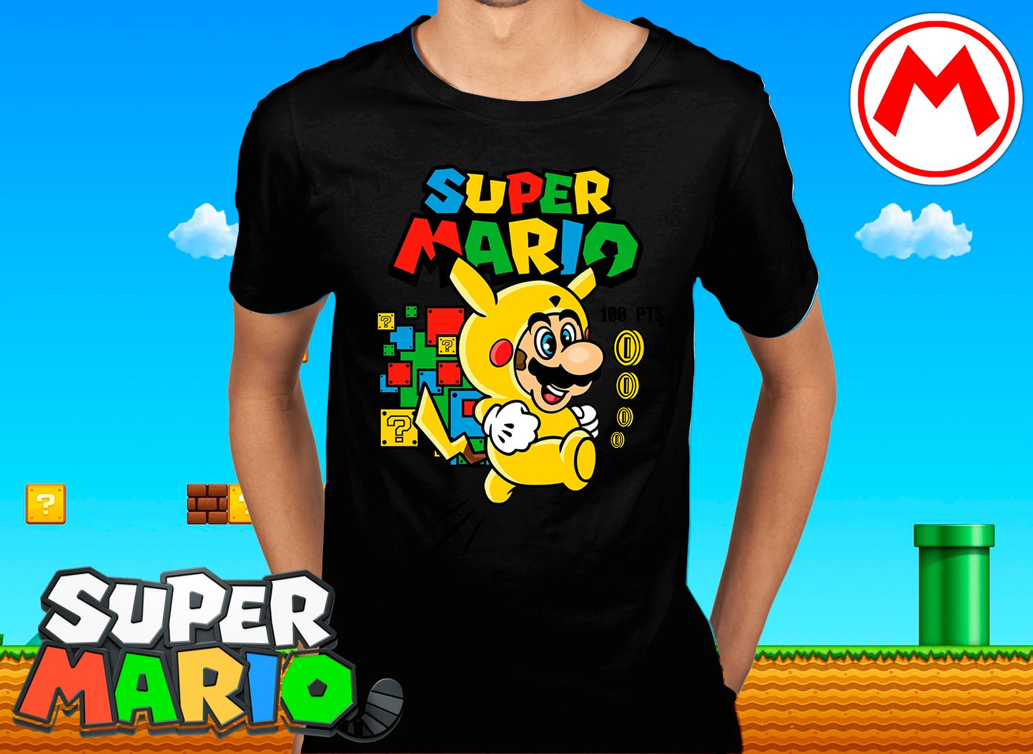 16 Camisas Mario Monedas