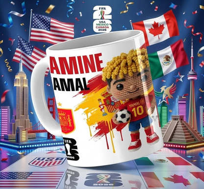 15 Tazas Jugadores Crochet Mundial