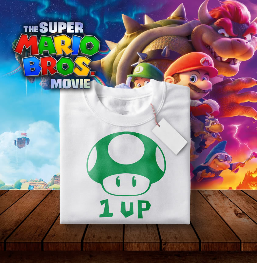 8 Camisas Mario Bros símbolos