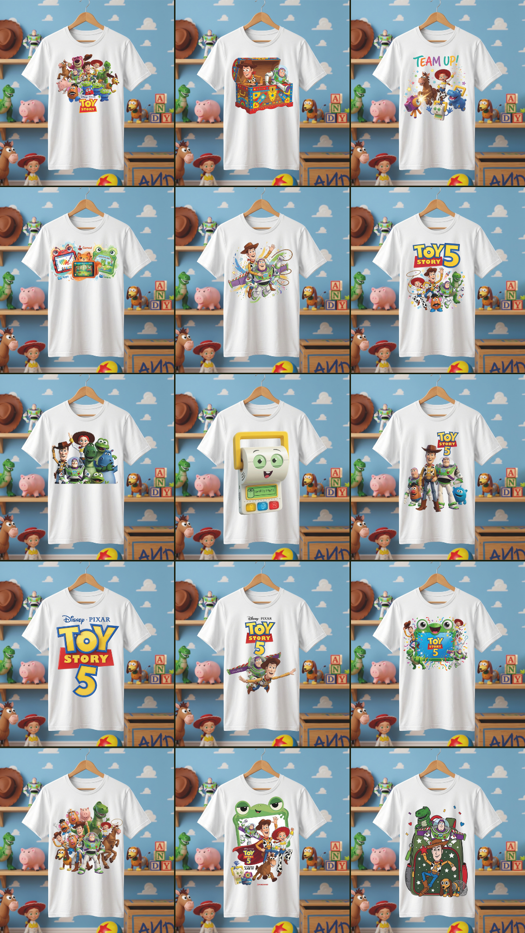69 Camisas Toy Story 5