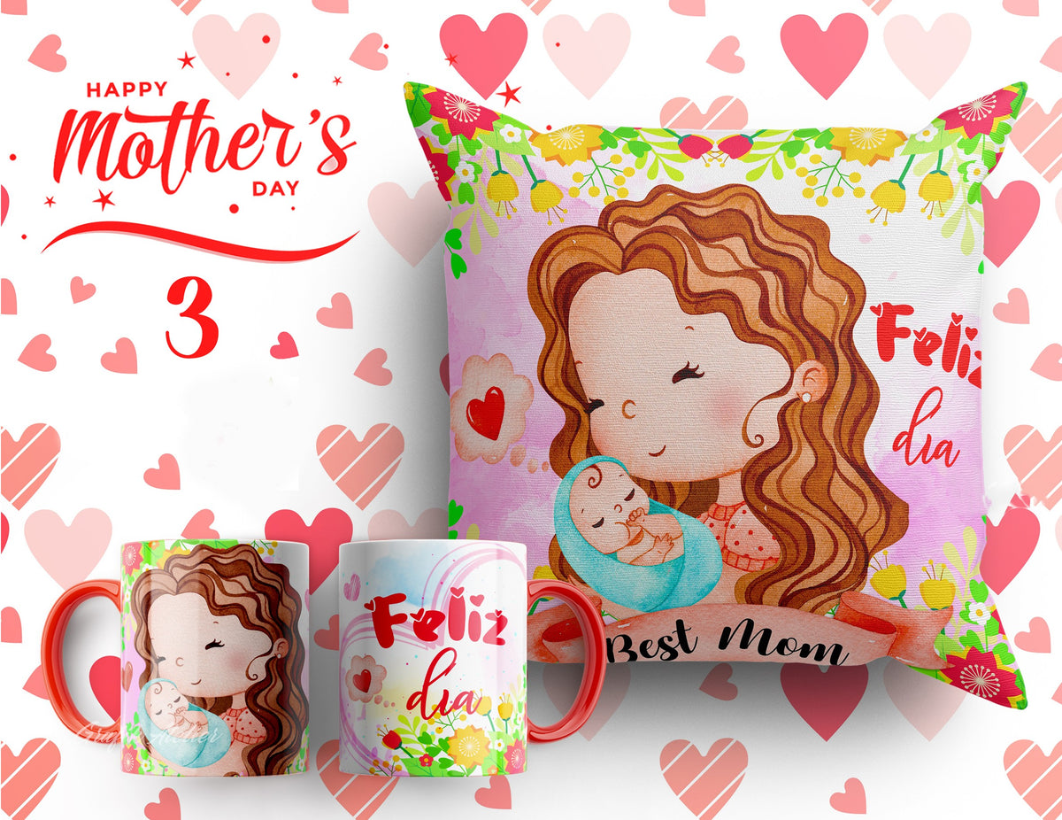 12 Tazas y Almohadas Madres