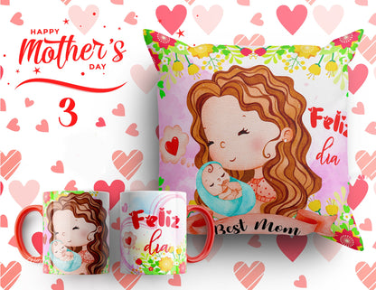 12 Tazas y Almohadas Madres