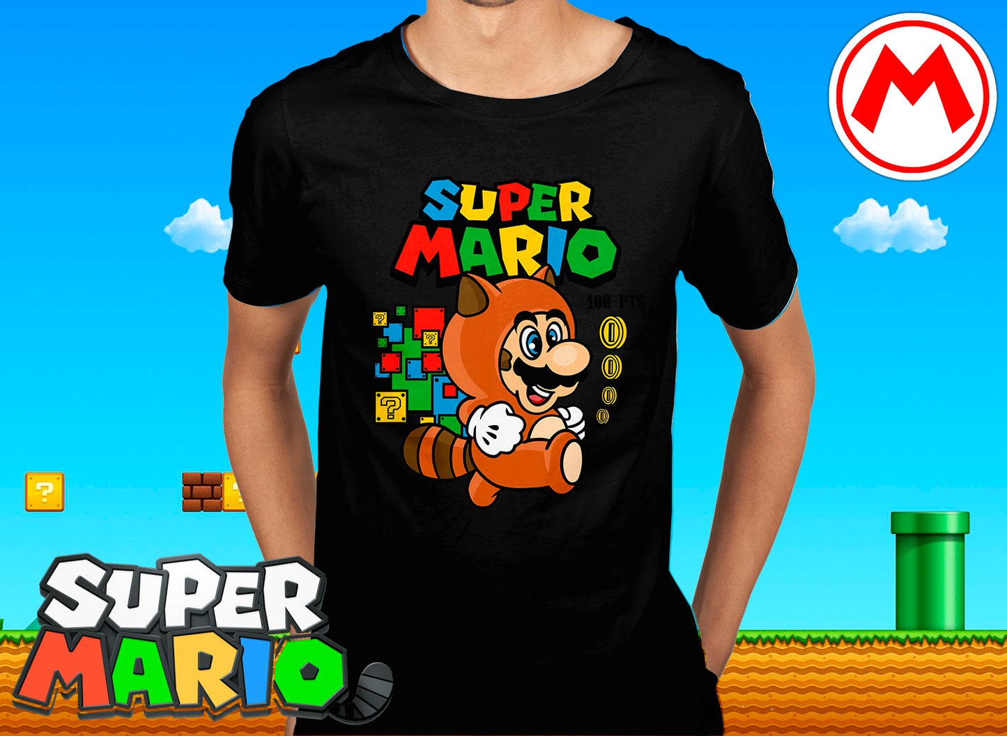 16 Camisas Mario Monedas