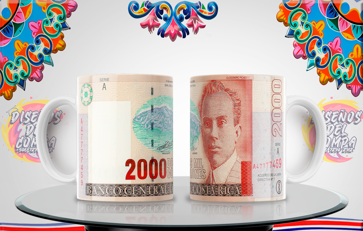 Cups Discontinued Banknotes Costa Rica