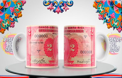 Cups, Old Banknotes, Costa Rica