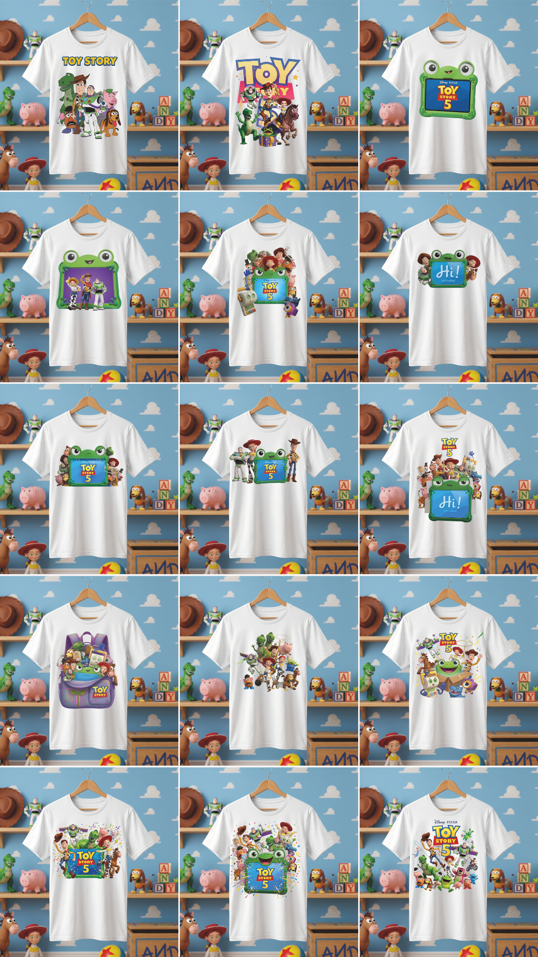 69 Camisas Toy Story 5