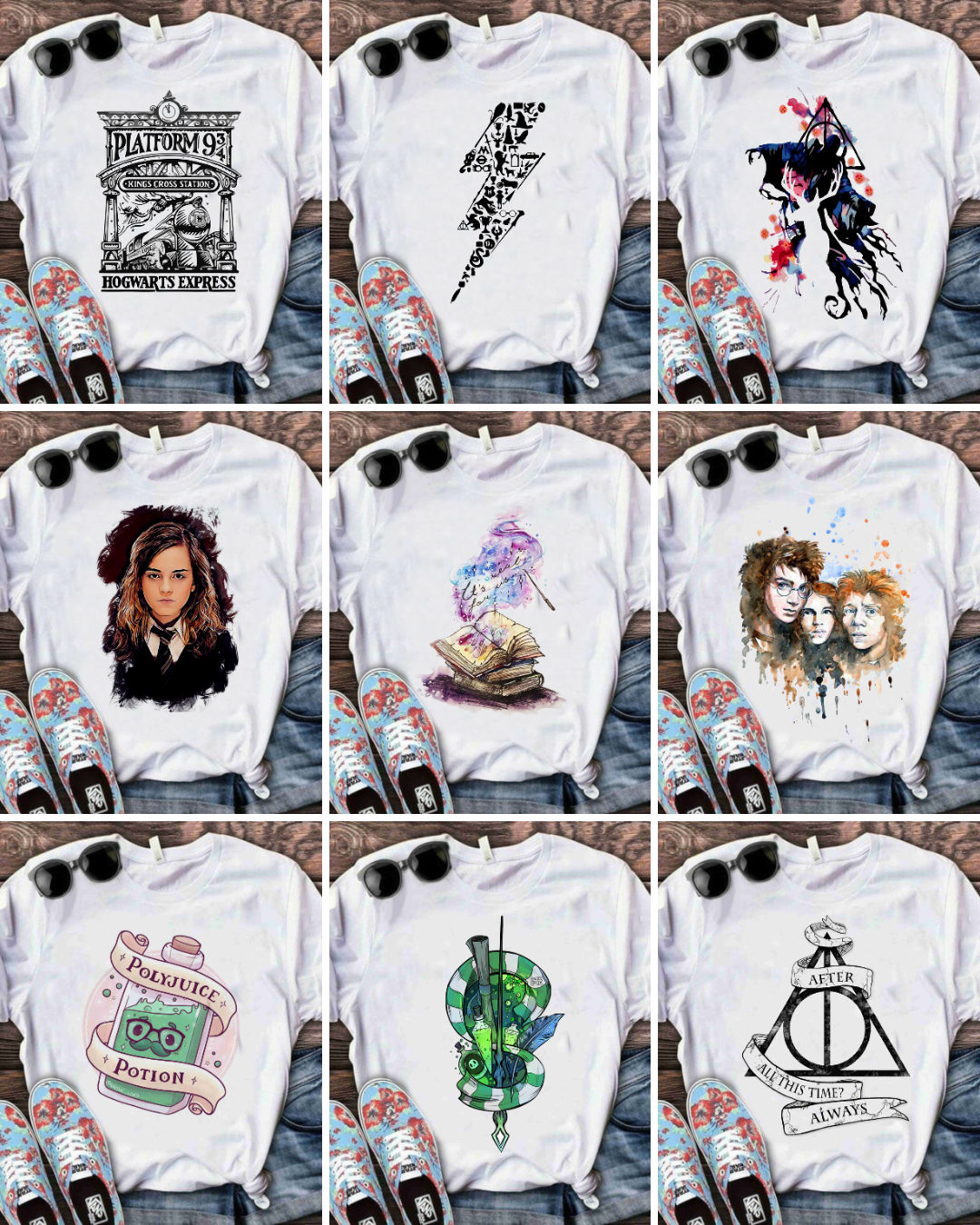 49 Camisas Harry Potter Variado