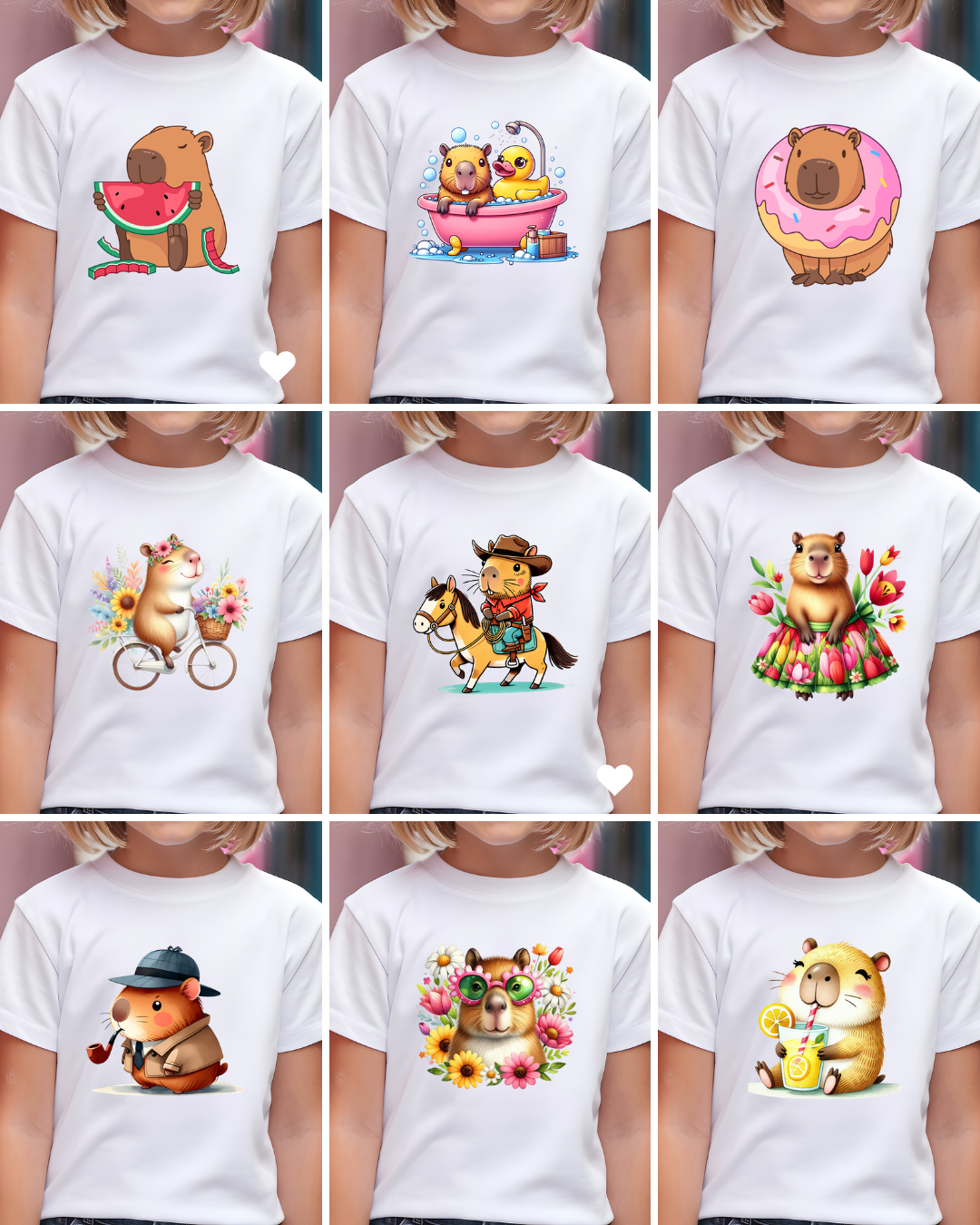 44 Camisas Capibara Infantiles