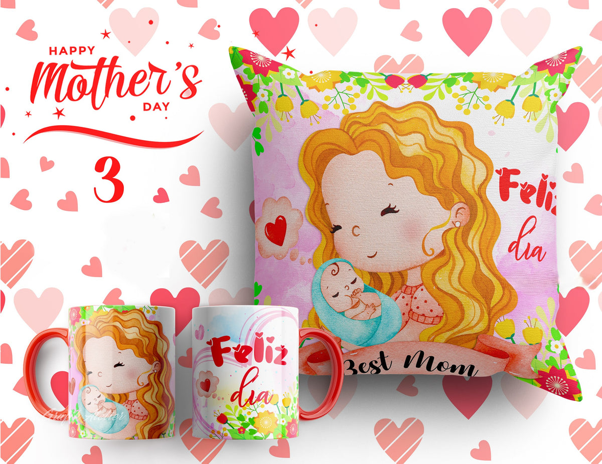 12 Tazas y Almohadas Madres