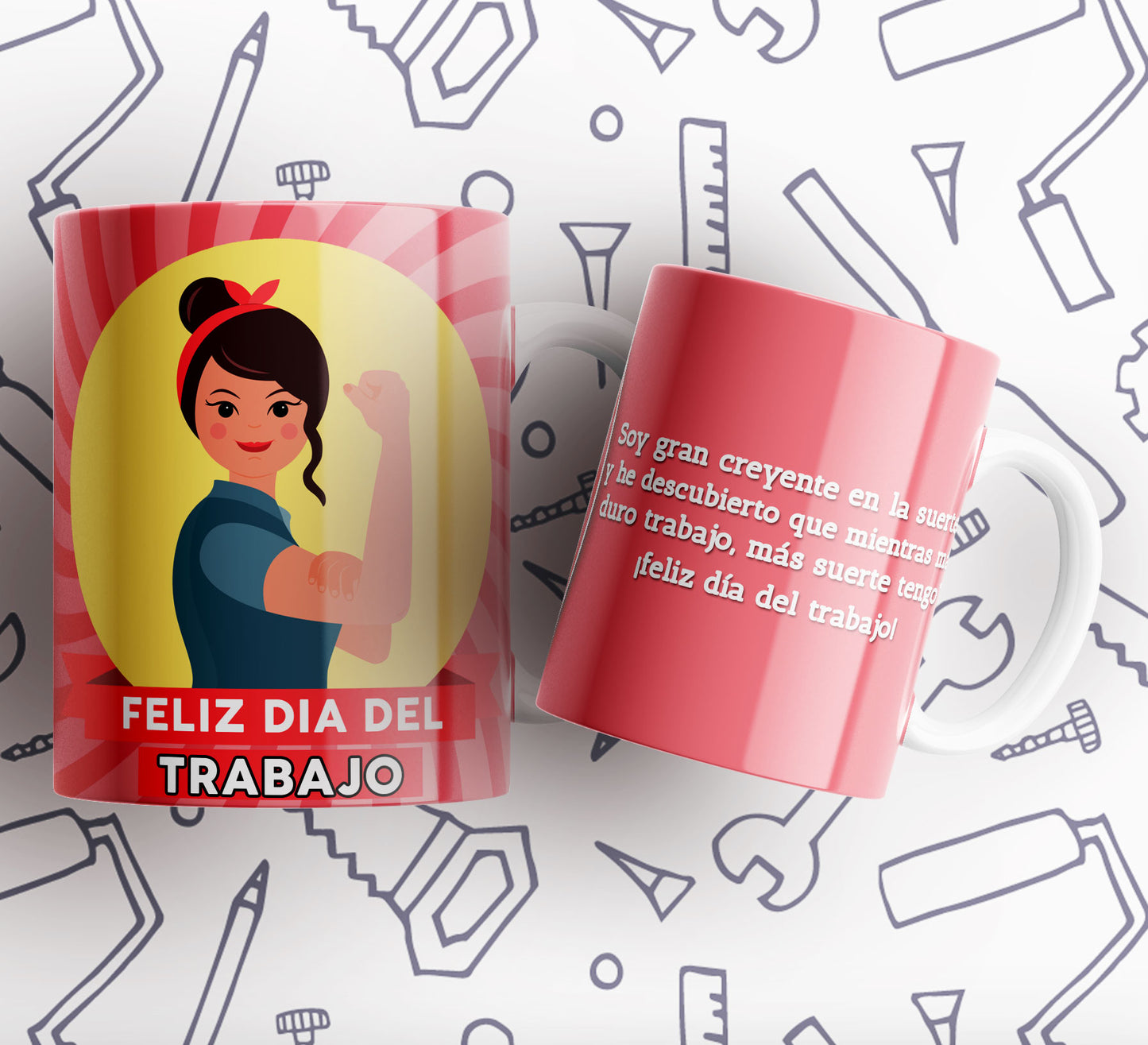 15 Tazas día del trabajador frases