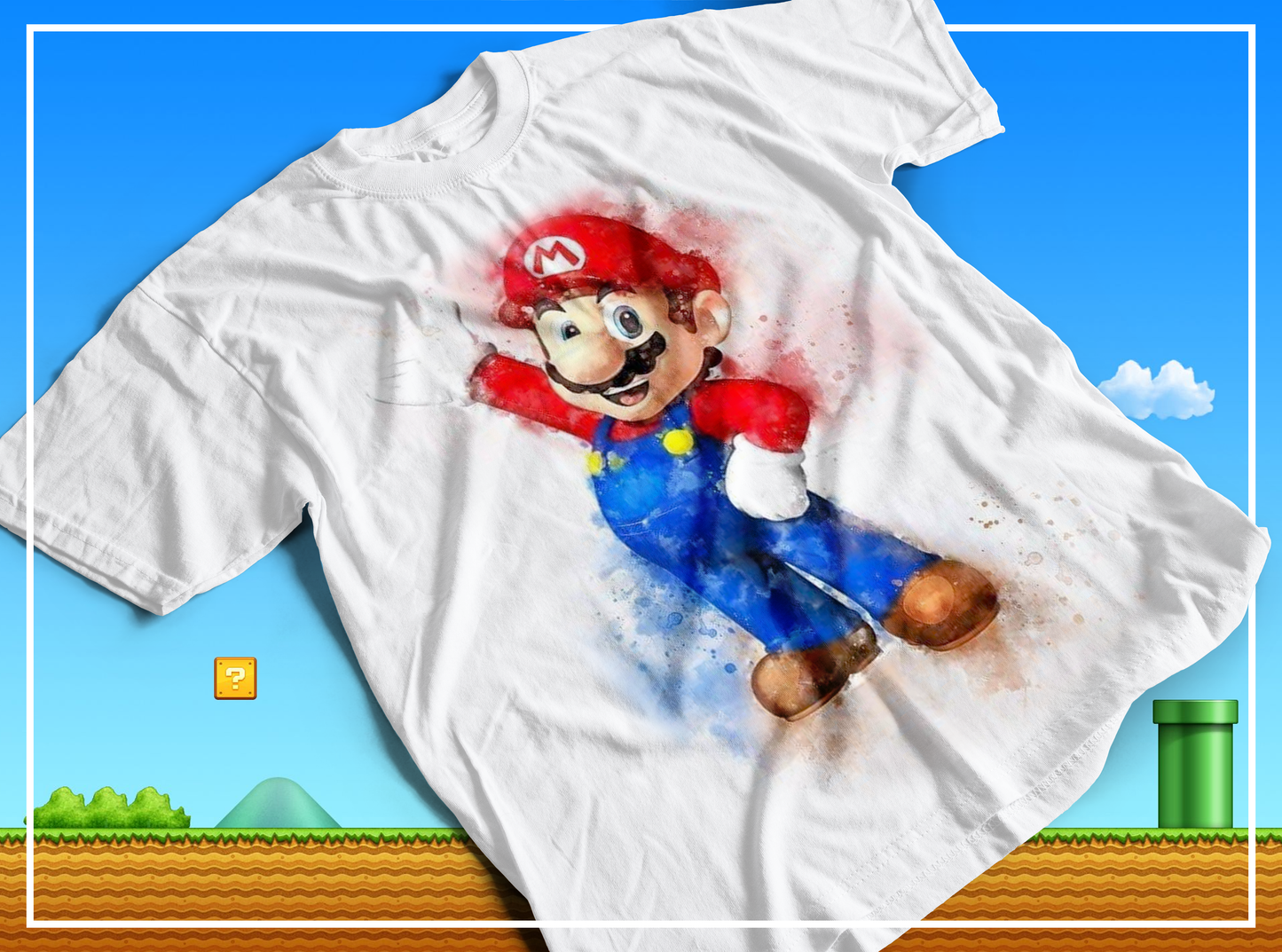 7 Camisas Mario Efecto Acuarela