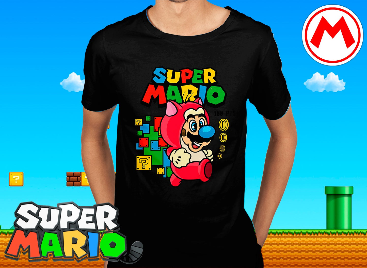 16 Camisas Mario Monedas