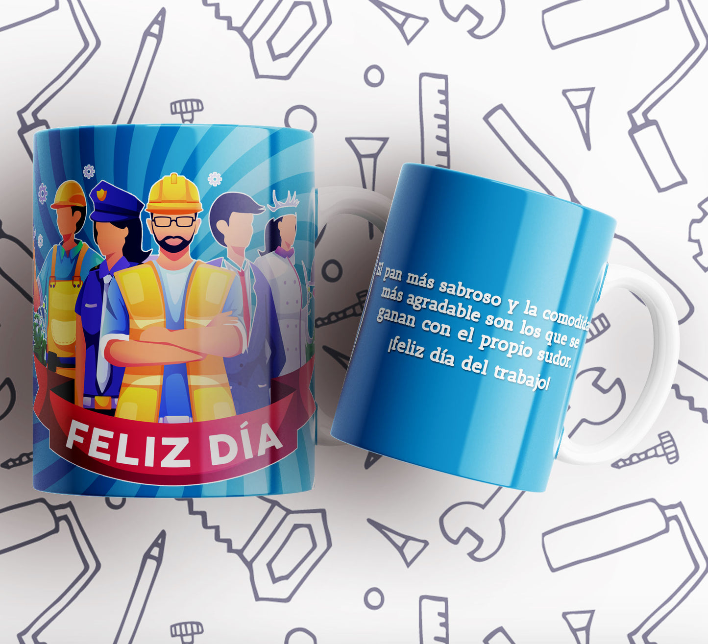 15 Tazas día del trabajador frases