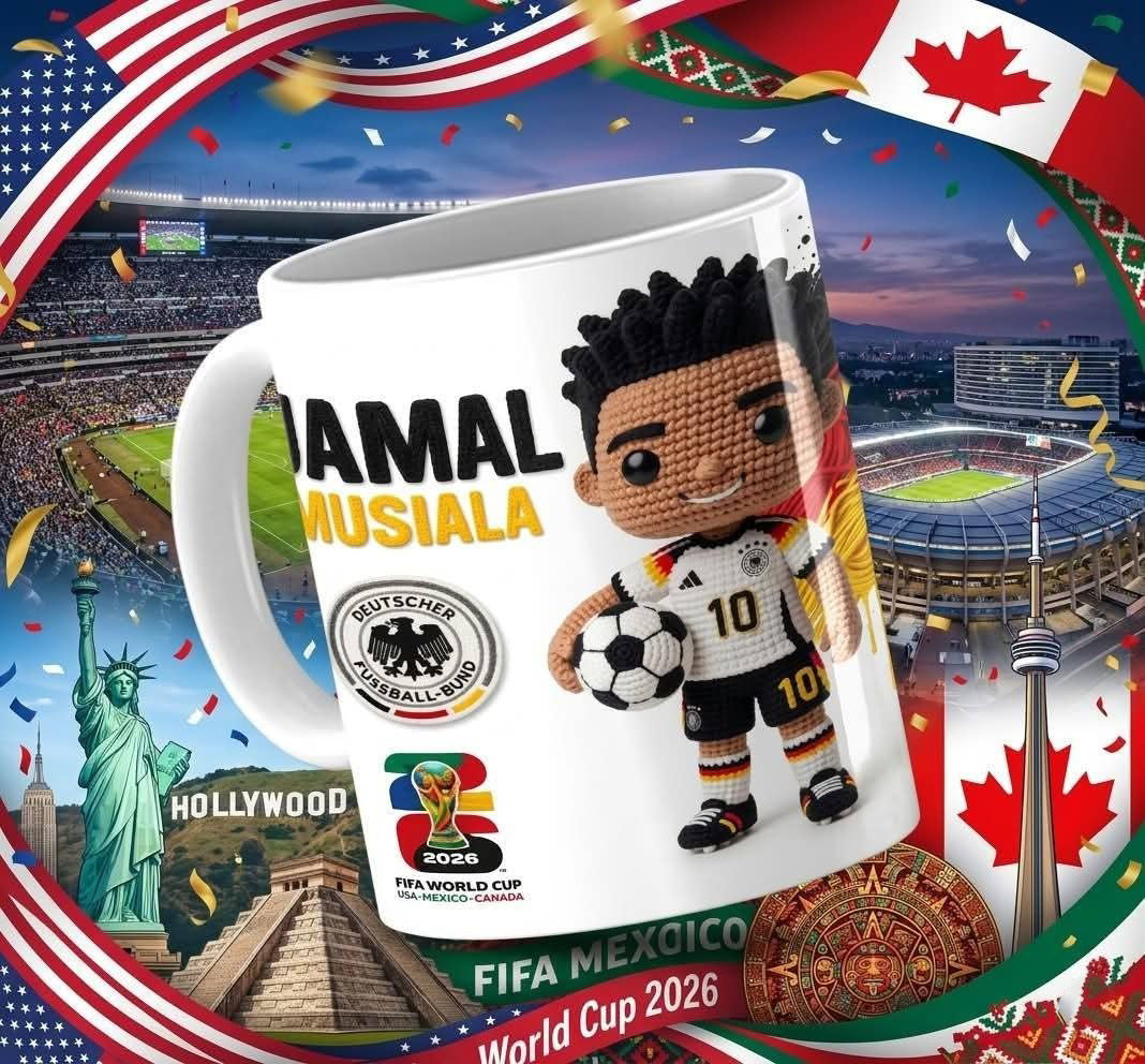 15 Tazas Jugadores Crochet Mundial