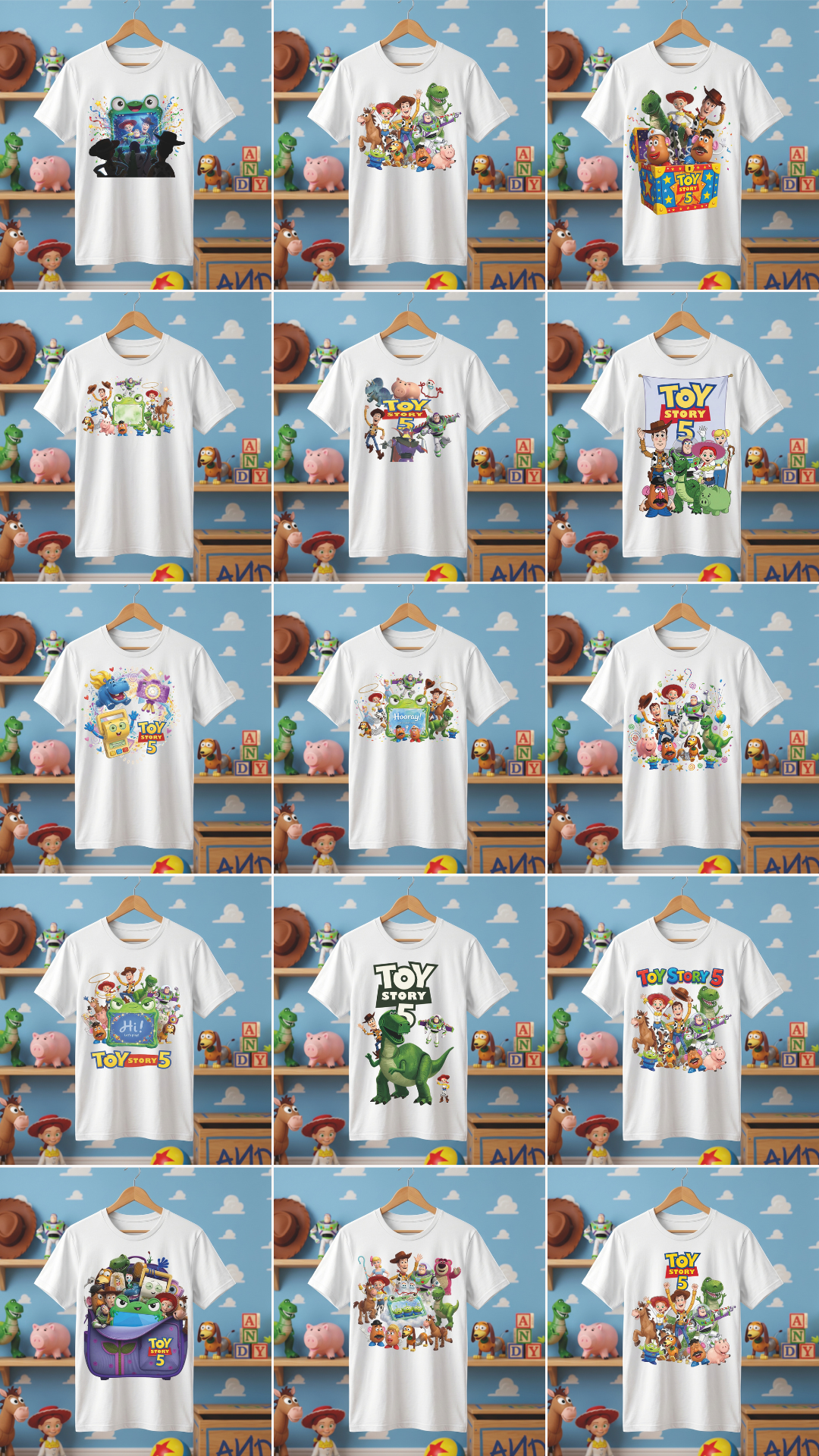 69 Camisas Toy Story 5