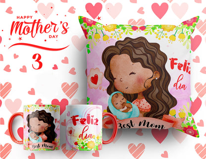 12 Tazas y Almohadas Madres