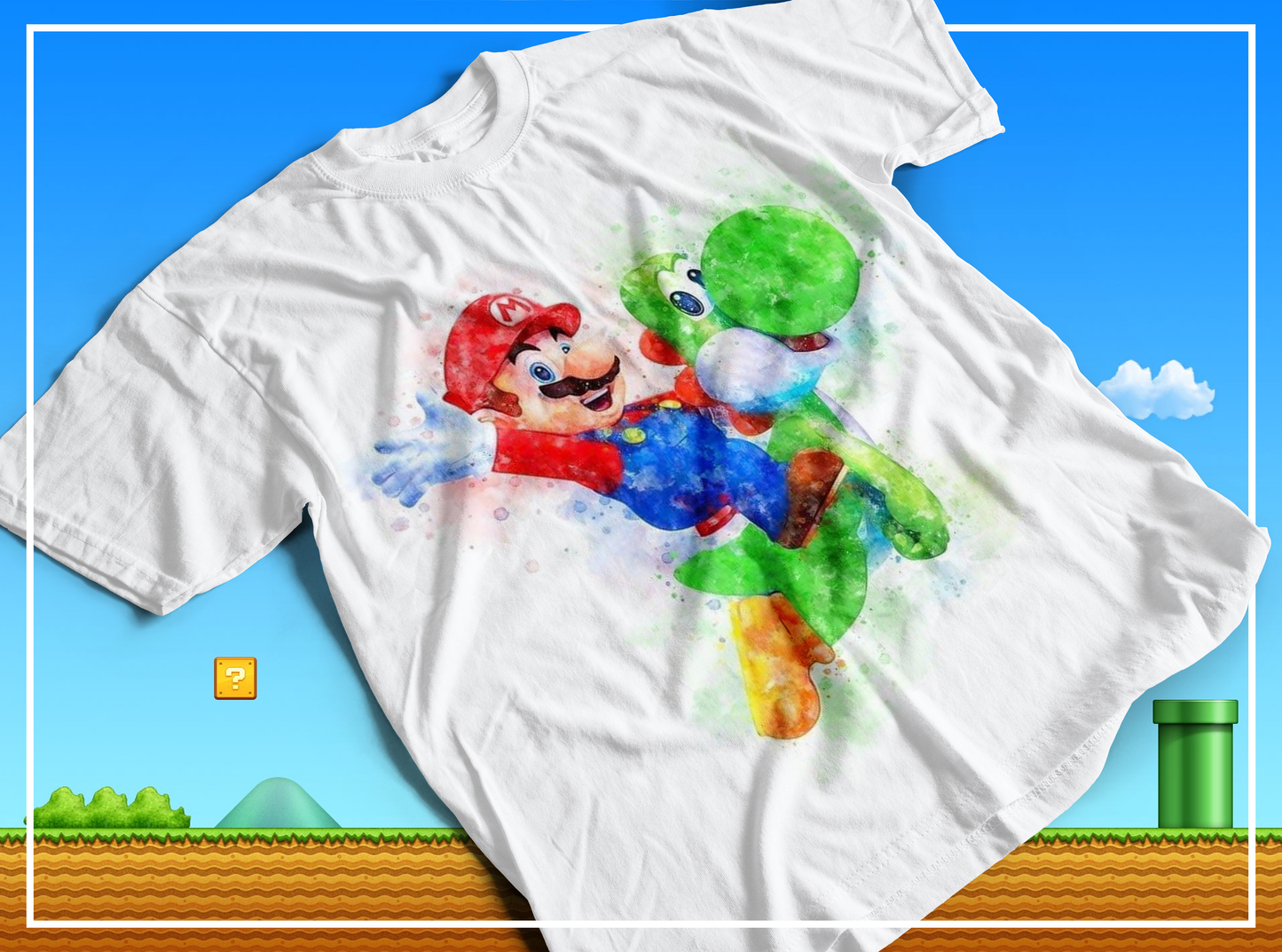 7 Camisas Mario Efecto Acuarela