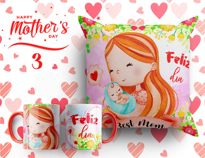 12 Tazas y Almohadas Madres
