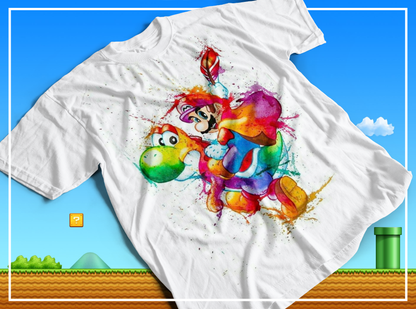 7 Camisas Mario Efecto Acuarela
