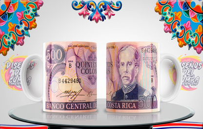 Cups, Old Banknotes, Costa Rica