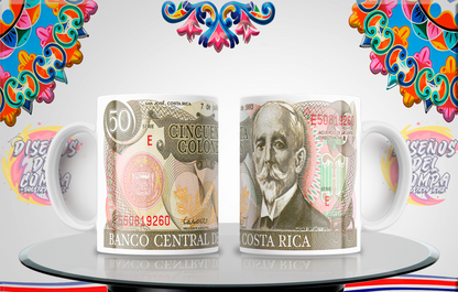 Cups, Old Banknotes, Costa Rica