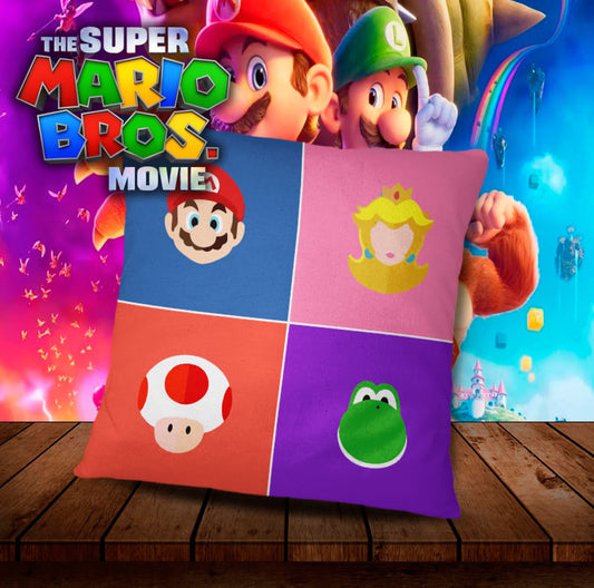 7 Cojines Mario Bros caras