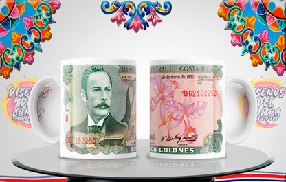 Cups, Old Banknotes, Costa Rica