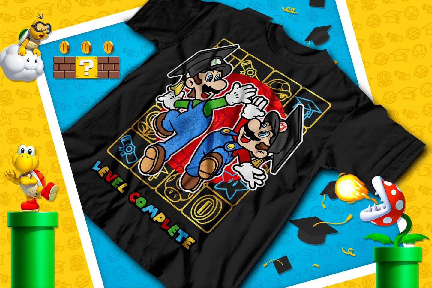 10 Camisas Mario Bros Graduados