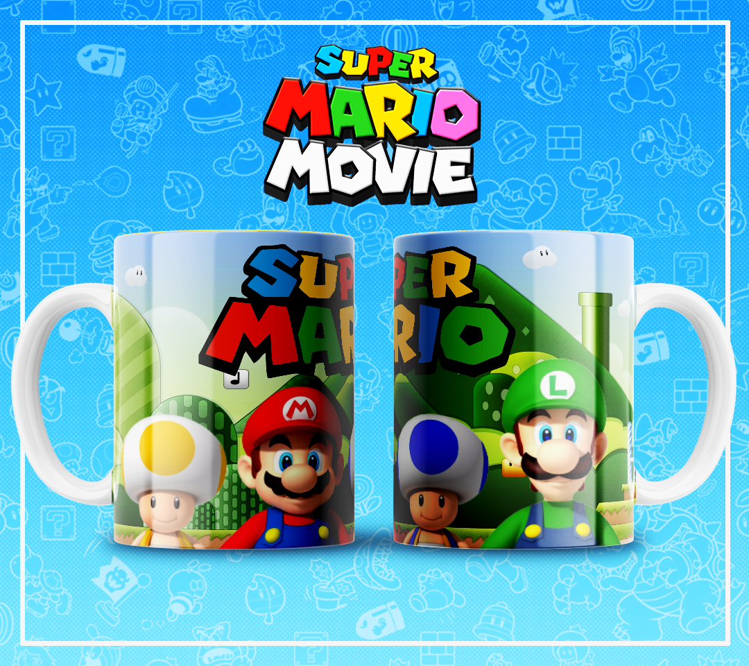5 Tazas Mario logos