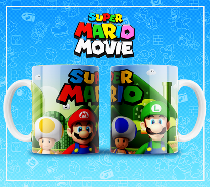 5 Tazas Mario logos