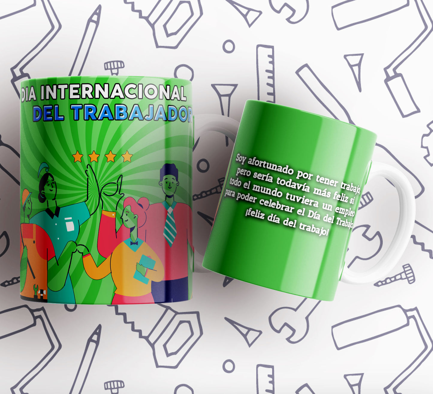 15 Tazas día del trabajador frases