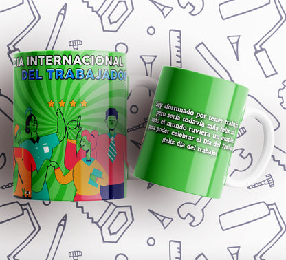 15 Tazas día del trabajador frases