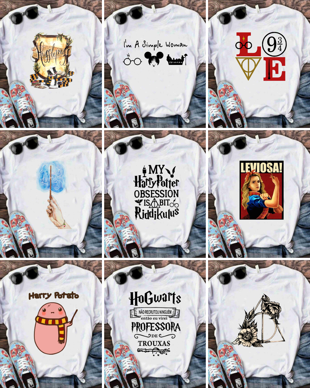 49 Camisas Harry Potter Variado