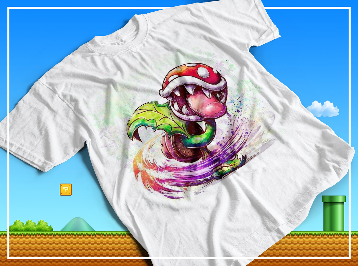 7 Camisas Mario Efecto Acuarela