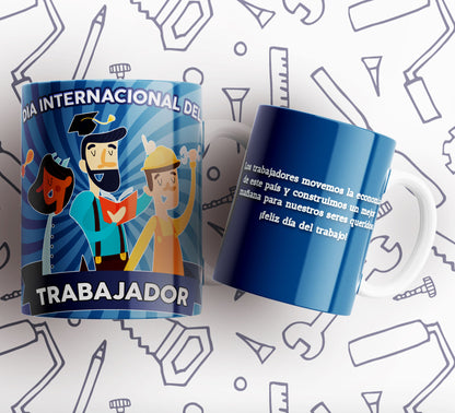 15 Tazas día del trabajador frases