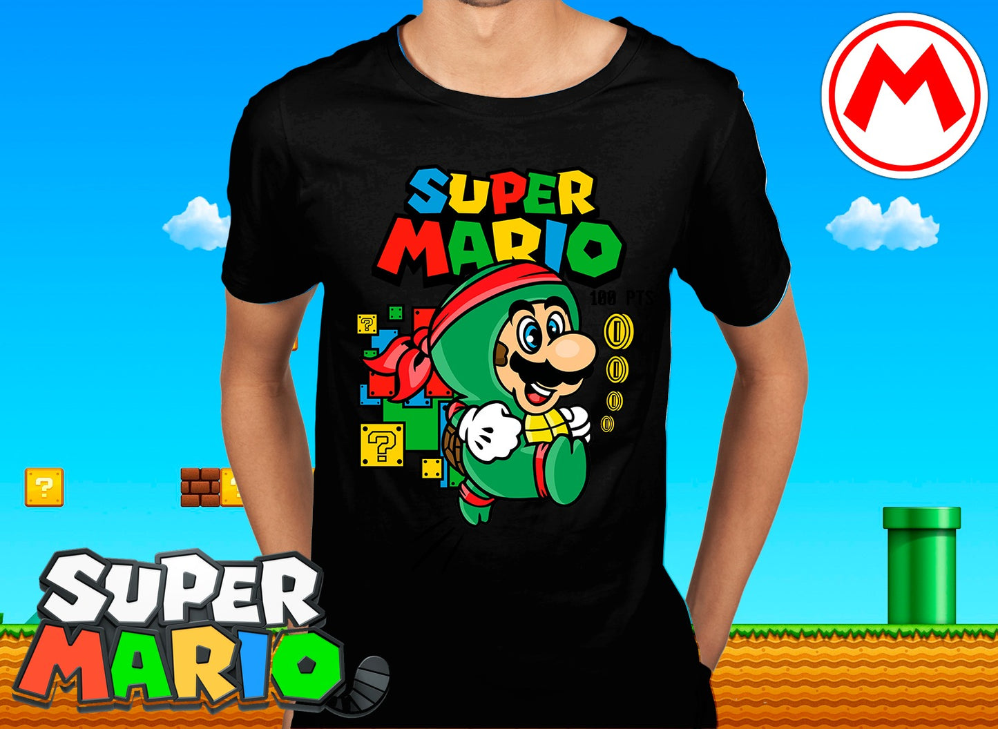 16 Camisas Mario Monedas