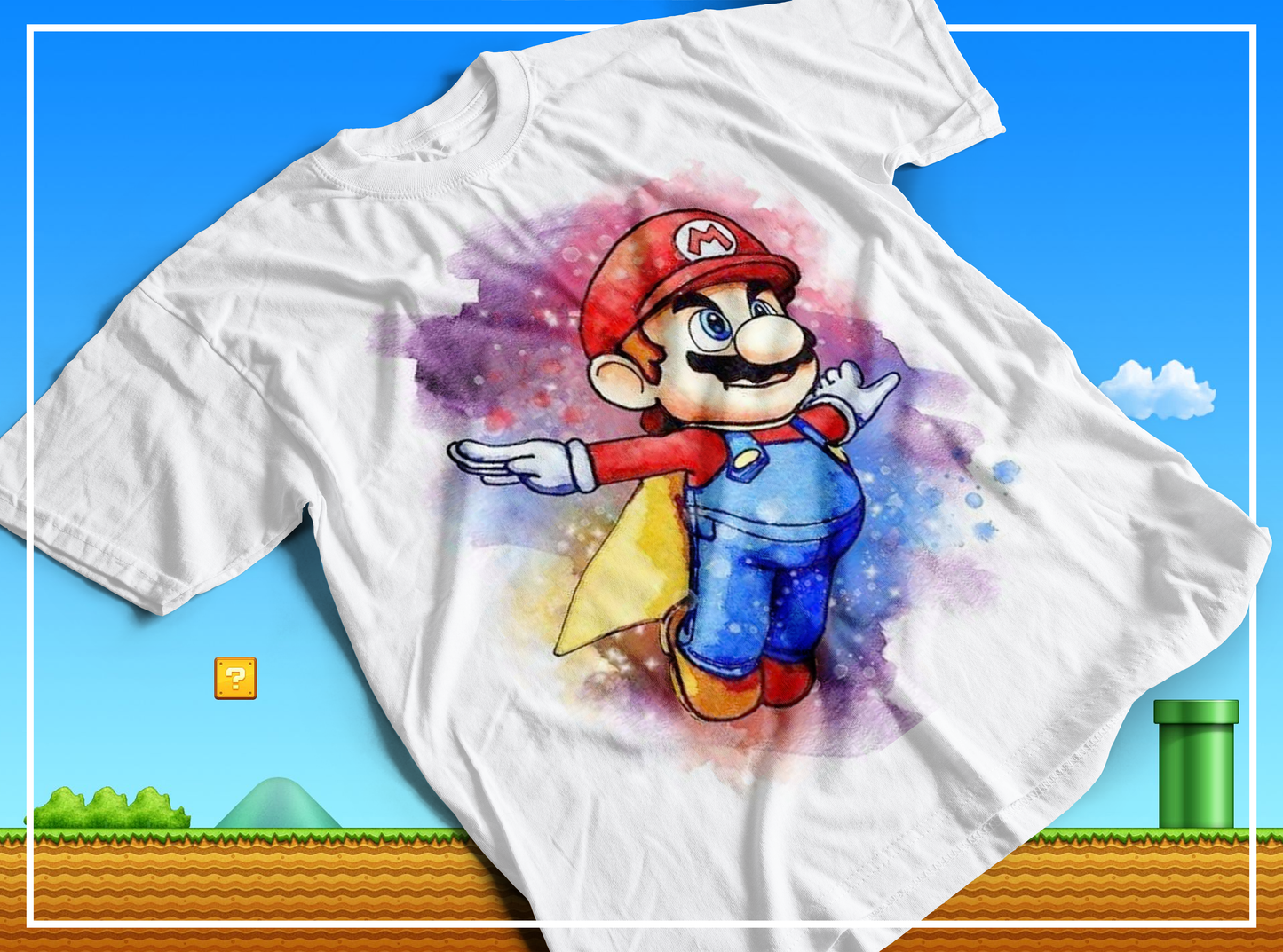 7 Camisas Mario Efecto Acuarela