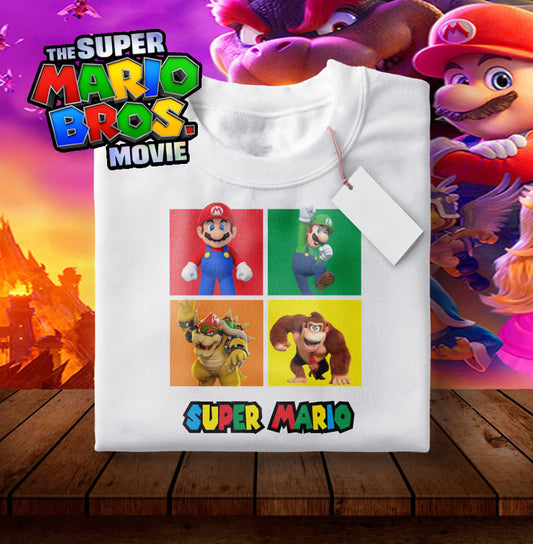 12 Camisas Mario Bros Recuadros