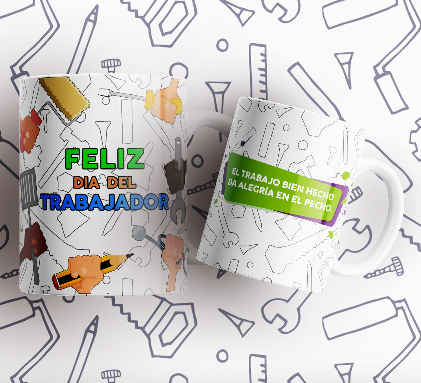 15 Tazas día del trabajador frases