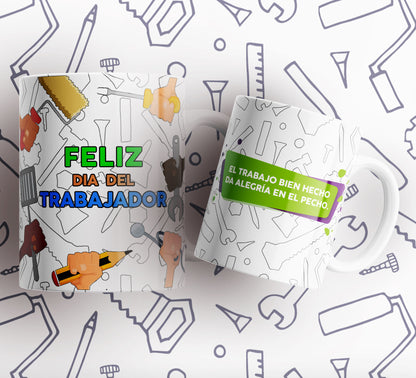 15 Tazas día del trabajador frases